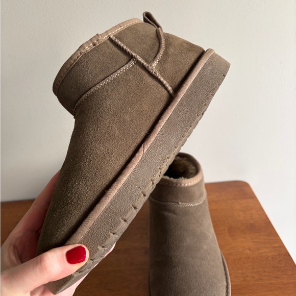 Women's Mushroom Brown Suede Ankle Boots by Project Cloud - Picture 5 of 7